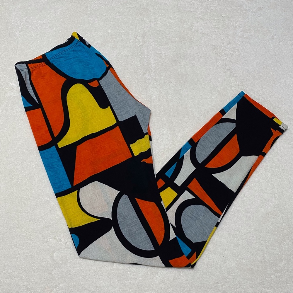 Multi-Color Block Leggings (Mid-calf) - Picture 2 of 3